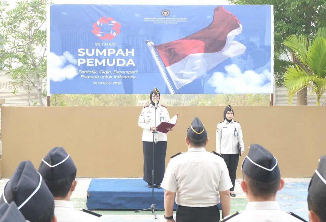 Peringati Hari Sumpah Pemuda ke-98, Kanwil Ditjenpas Babel Perkuat Semangat Patriotisme dan Pengabdian